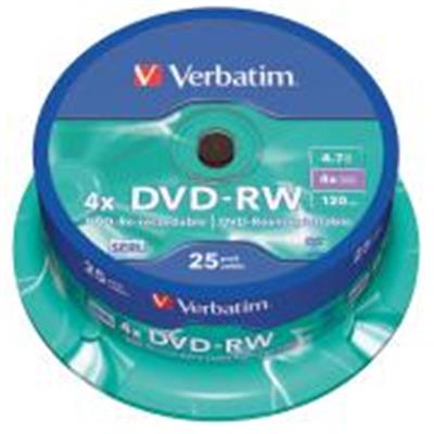 25 DVD-RW 4.7Gb Spindle