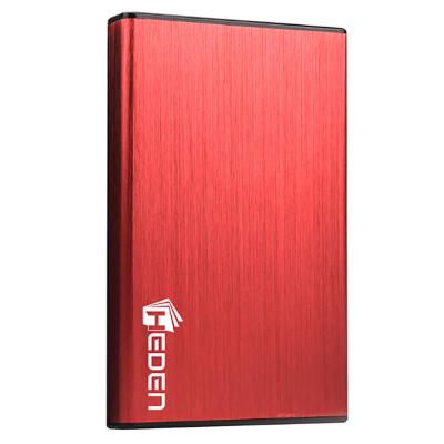 Heden boitier externe USB 3.0 en aluminium brossé pour disque dur 2.5'' SATA III (coloris rouge)